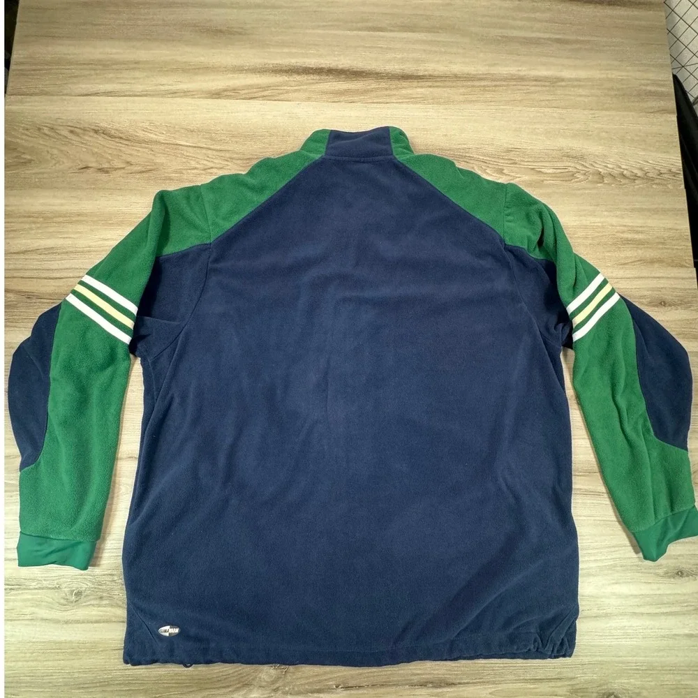 Vintage Adidas Notre Dame Fighting Irish ClimaWarm Fleece Zip Jacket‎ 2XL Y2K